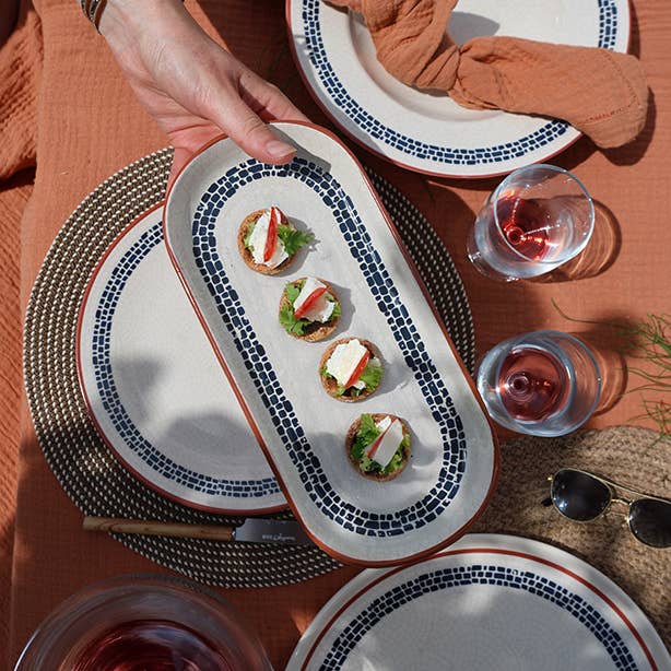 Novastyl - Vente Assiette - Plat ovale amatxi 26cm
en faience blanc1