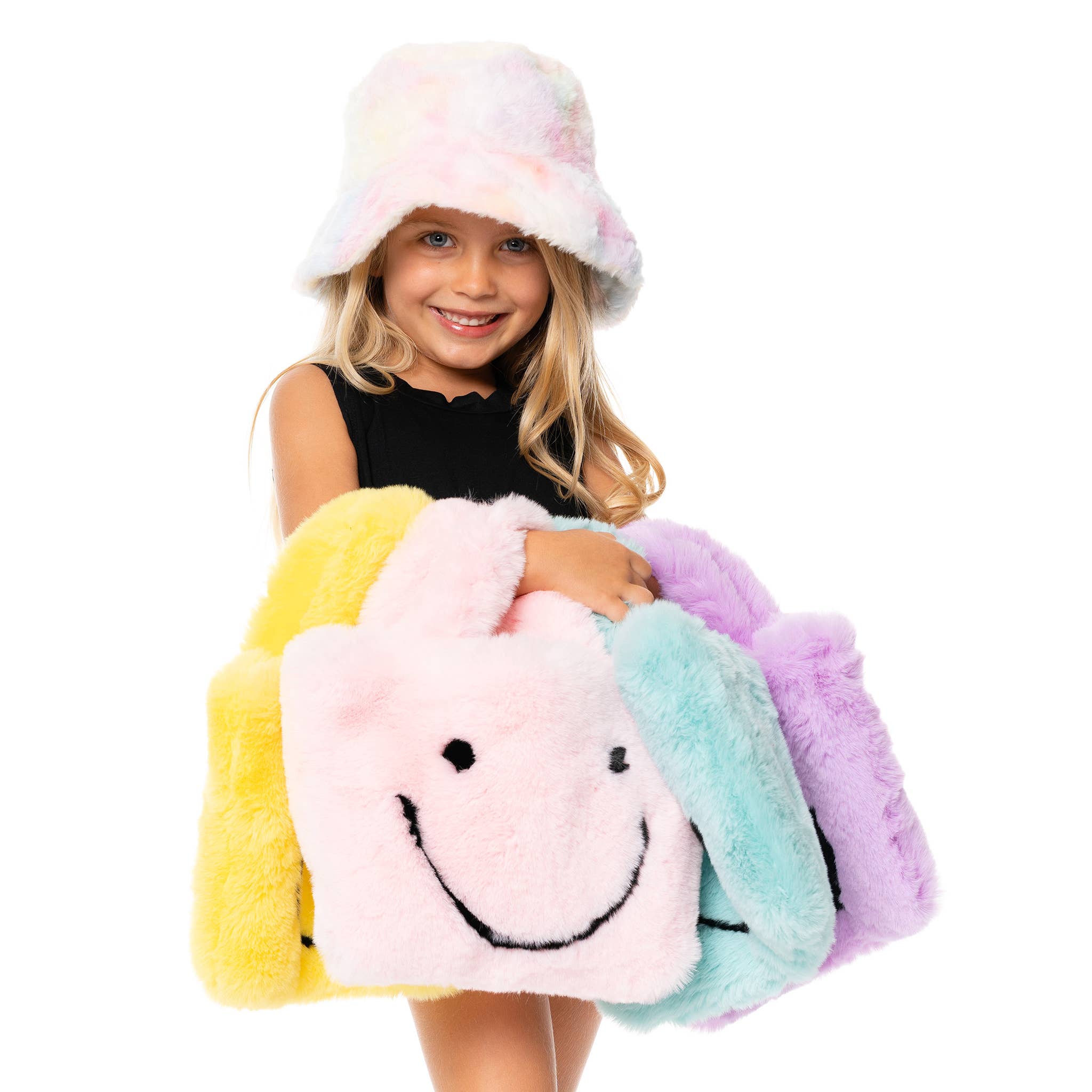 Malibu Sugar - Vente Sac à bandoulière – enfant - Sacs à main visage souriant en fausse fourrure pelucheuse10
