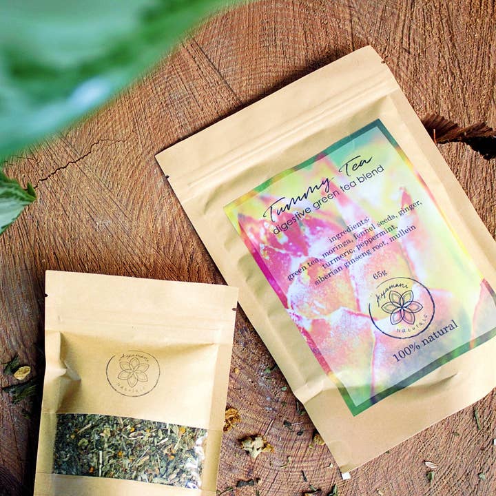 Bauchtee verdauungsfördernde Kräutermischung mit Moringa und Ginseng für den Großhandel von Ayamani Naturals