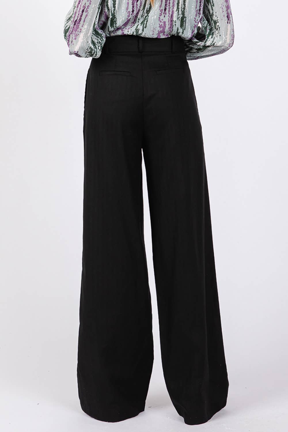 Sage + Fig - Wholesale Pants - Women's - HIGH WAIST BELTED PANTS (SP7328)16