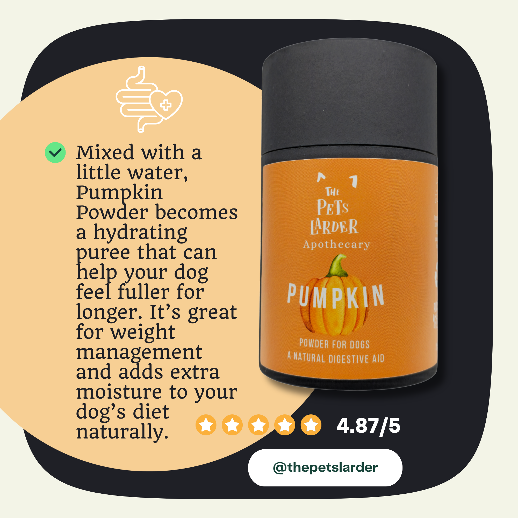 The Pets Larder – wholesale Pet supplement – Dog – Pumpkin Powder for Dogs: Digestion Aid6