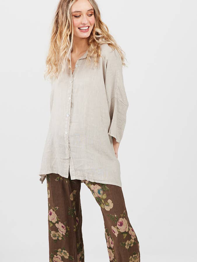 Miss Rose Sister Violet – wholesale Byxor - Dam – Dambyxa Eva i linne med blommönster6