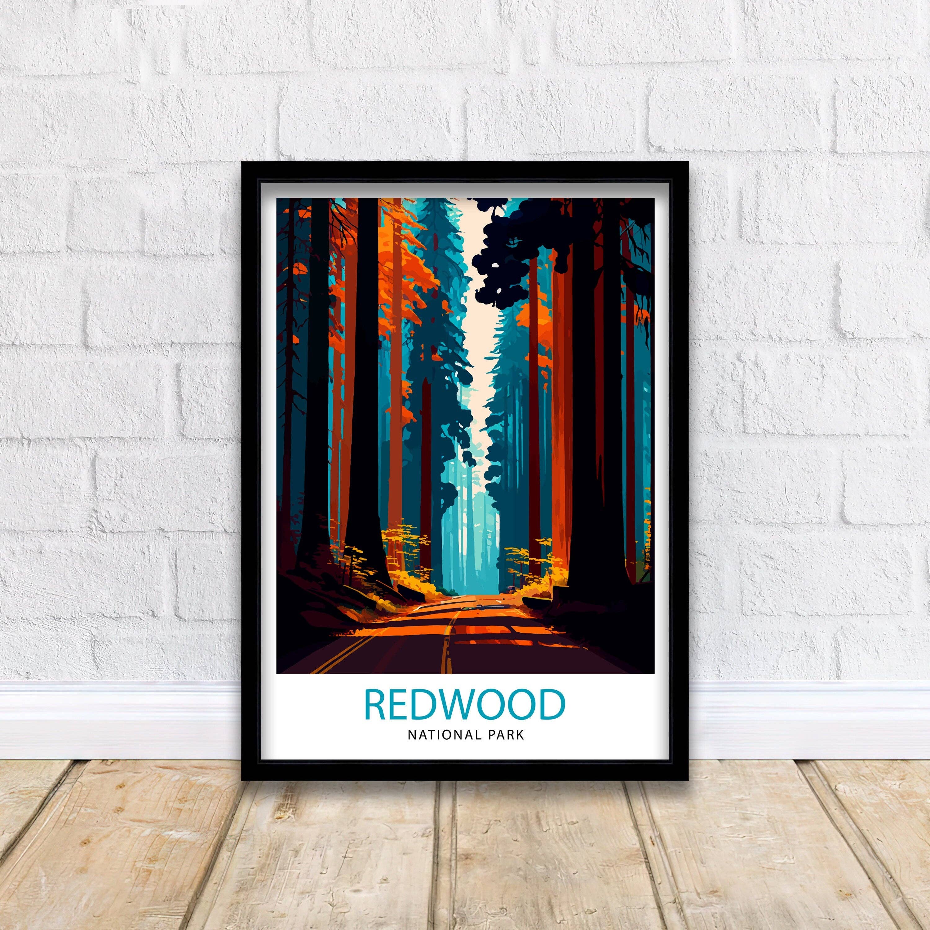 InkNPrintz – wholesale Poster – Redwood National Park California Travel Poster5