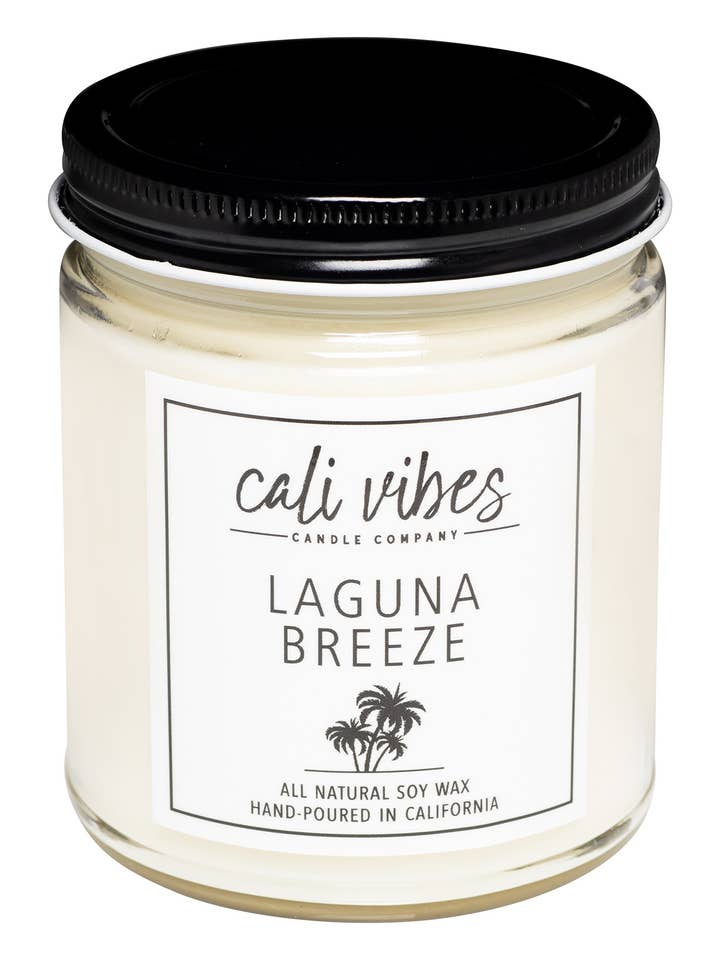 Laguna Breeze - Glass Jar for wholesale by Cali Vibes Candle Company