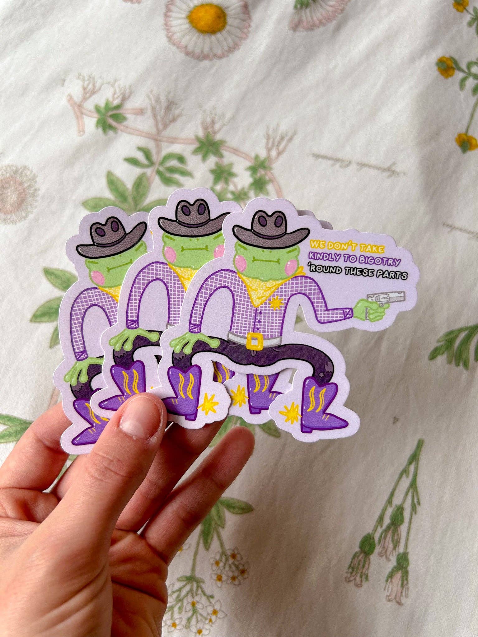 Hollandaize Art – Adesivo por atacado – Pride Cowboy Frogs | Não levamos gentilmente ao bigotry Sticker11