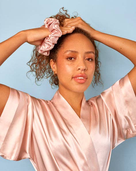 The Big Silk - Wholesale Scrunchie - Women's - Large Organic Silk Scrunchie - Luxurious Pleated Design12