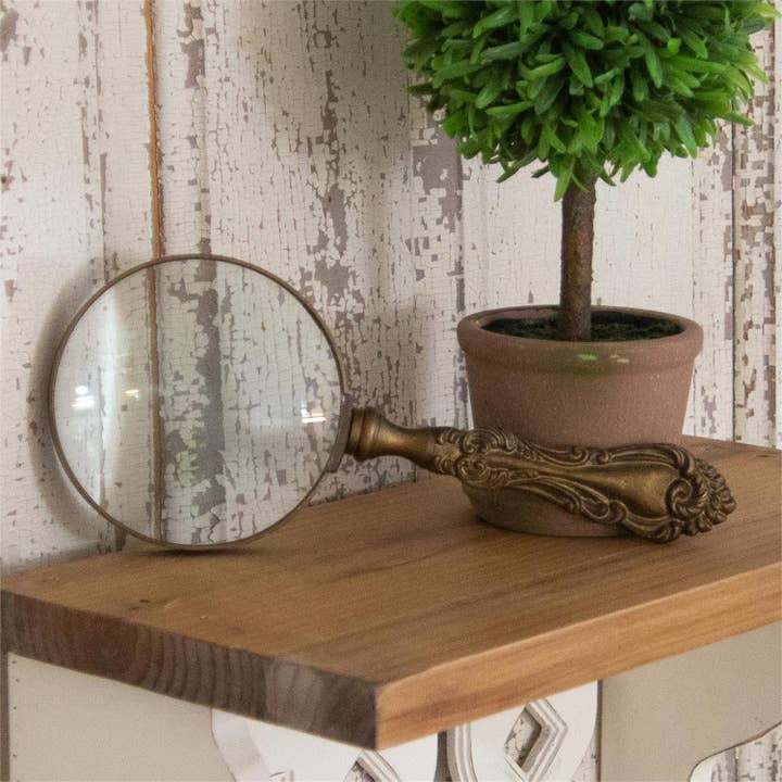 Audrey's Home & Gift - Wholesale Magnifying Glass - Brass Finish Magnifying Glass (Pk/02)