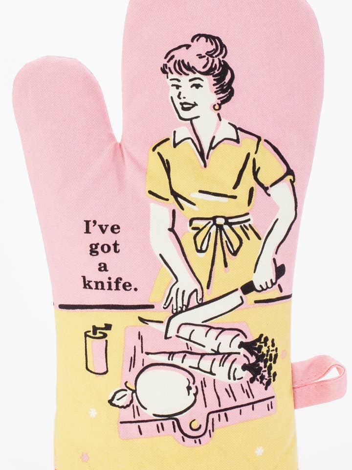 Blue Q I've Got A Knife Oven Mitt for wholesale by Incognito