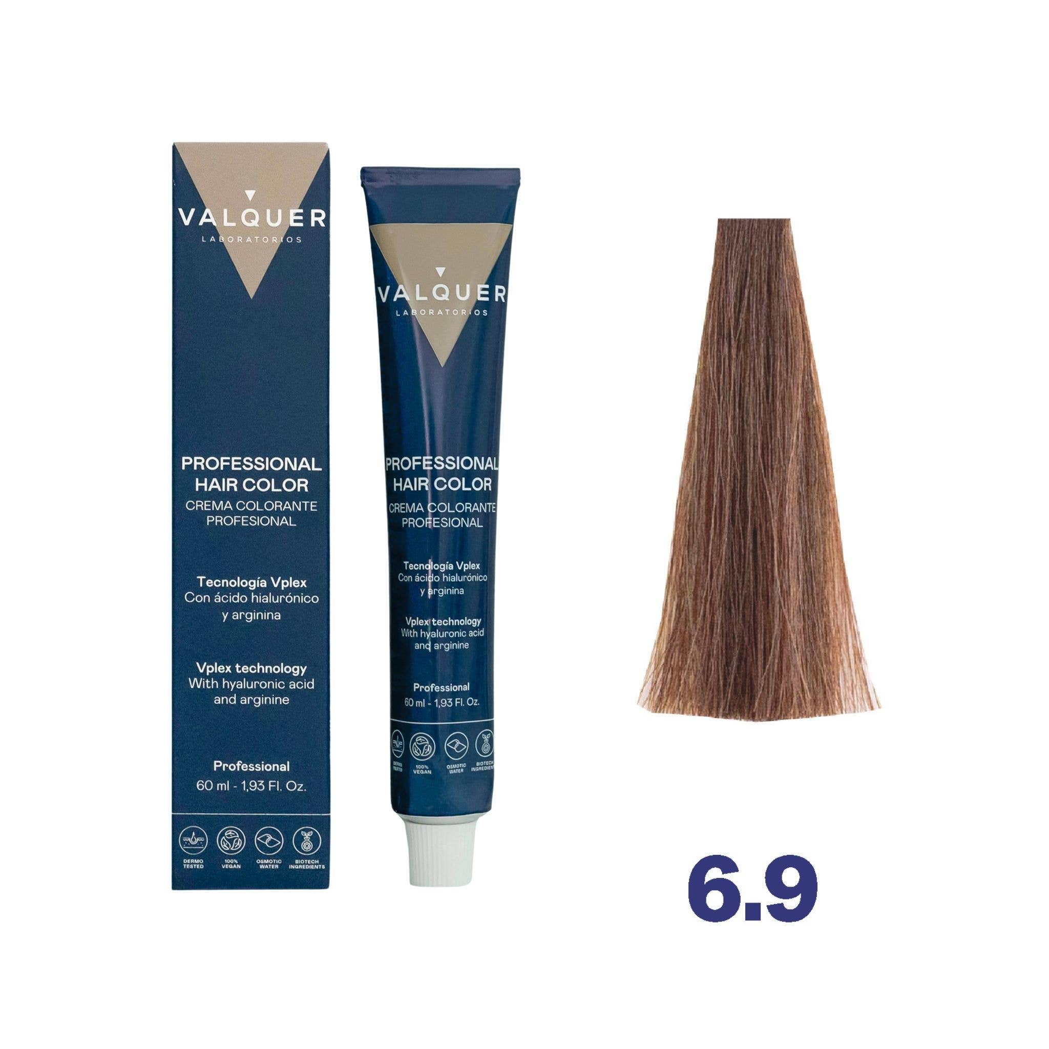 Valquer Laboratorios - Venta al por mayor Coloración para el pelo - Crema Colorante Vplex 6.9 Rubio Oscuro Marron - 60 ml