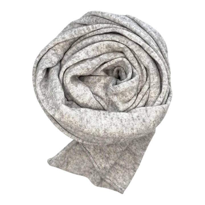 PEARL GREY MELANGE SHAVED SCARF for wholesale by BeCap