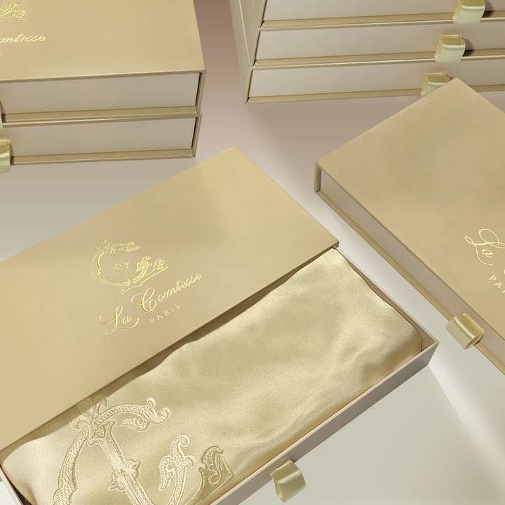 La Comtesse Paris - Wholesale Bedding Pillowcase/Sham - LA COMTESSE PARIS - Silk Pillowcase - Champagne
