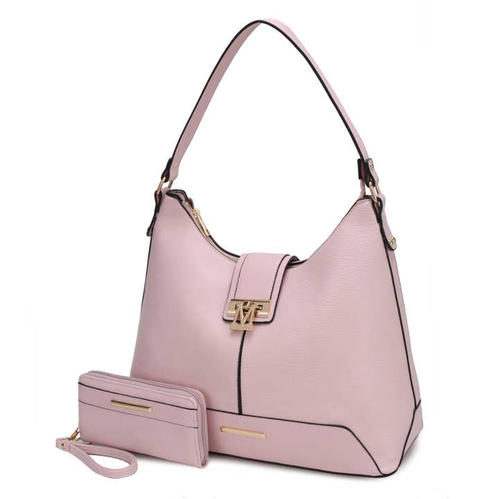 MKF Collection - Wholesale Shoulder Bag - Women's - Graciela Hobo Handbag & Wallet Vegan Leather Women by Mia K