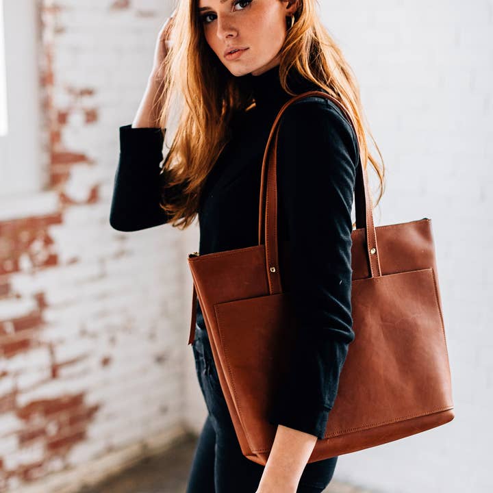 LIZ RIDEN - Wholesale Tote Bag - Women's - Classic Tote-Caramel