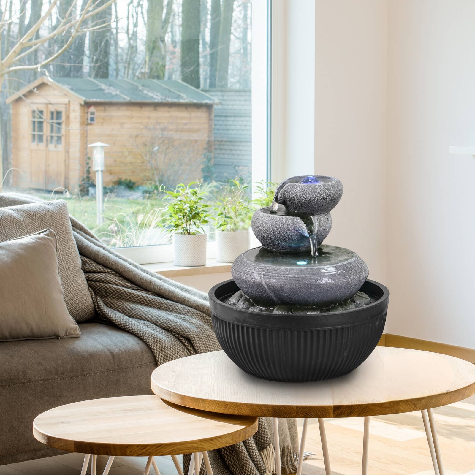 Zen'Arôme – wholesale Decorative tabletop object – Nature Geelong Indoor Fountain – Sleek & Modern Design13