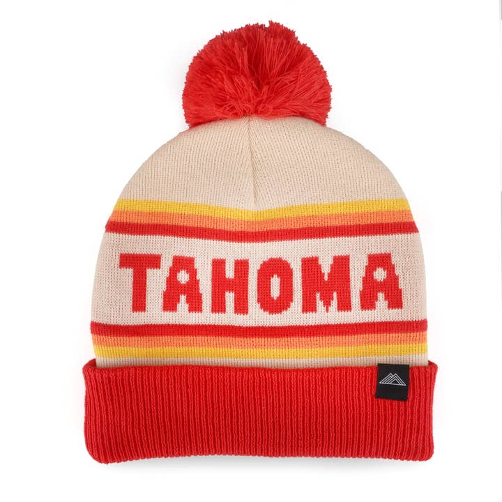 Tahoma Retro Pom Beanie for wholesale by Rainier Watch Supply Co