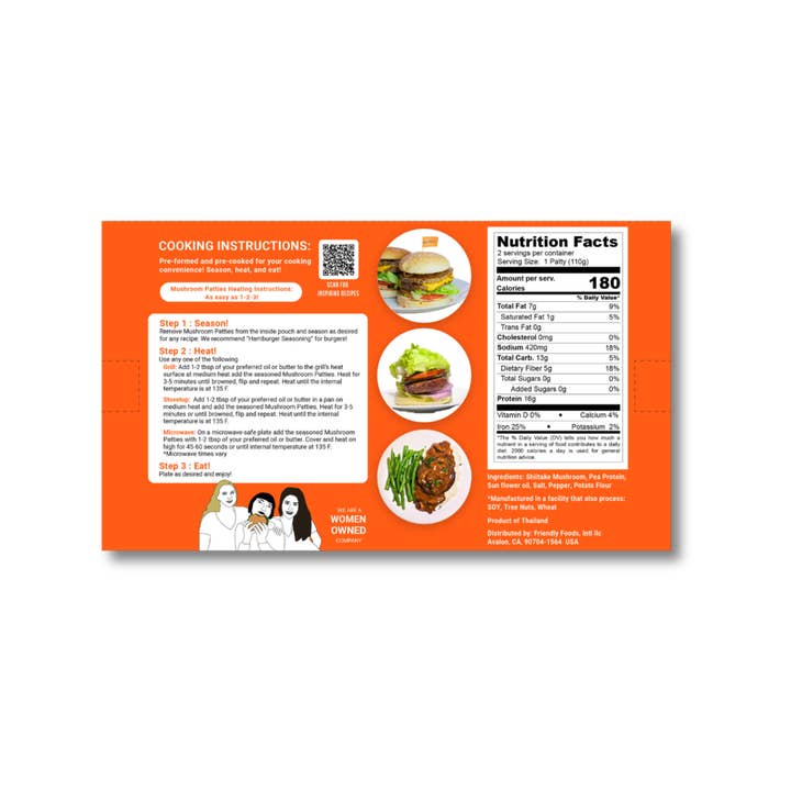 Shroomeats® - Wholesale Shelf-stable prepared meal - Shroomeats® Mushroom Patties : Vegan Burger5