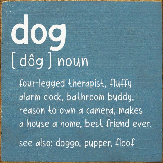 SAWDUST CITY – Engroshandel Skilt – Hund [hund] navneord - Firbenet terapeut, blødt træskilt7