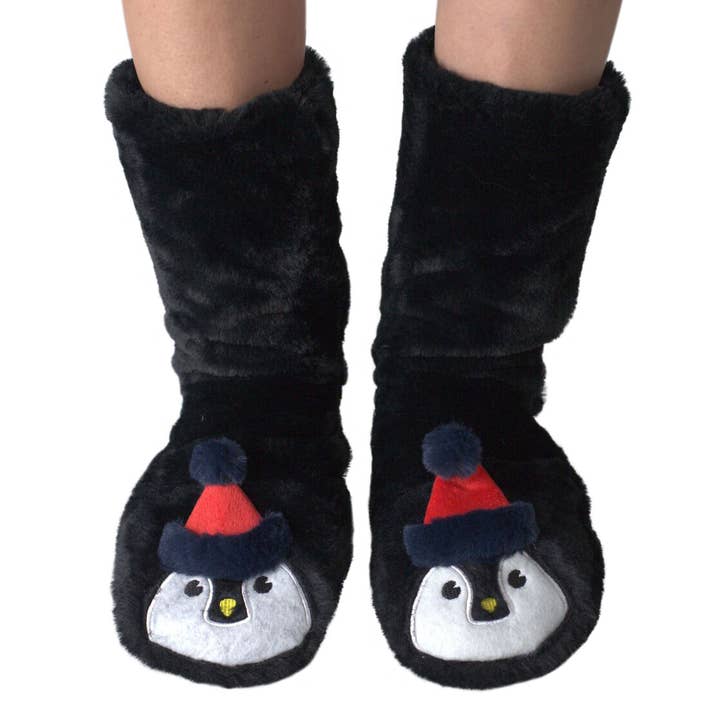 Pingouin | Chaussettes moelleuses Funny Animal pour femmes pour la vente par Oooh Yeah/Sock It Up/Oooh Geez Slippers