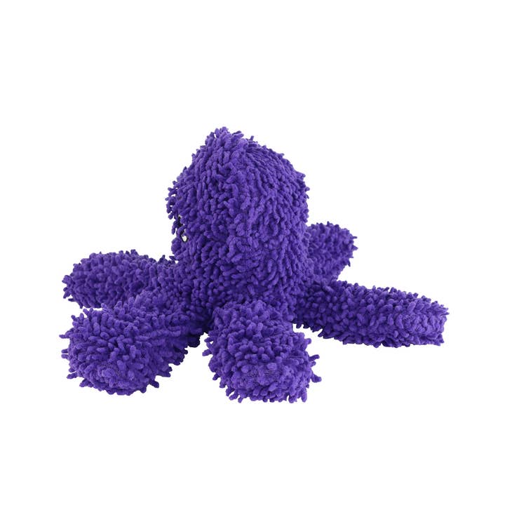 Tuffy Dog Toys - VIP Products - Wholesale Pet Squeaky Toy - Dog - Mighty Microfiber Ball Med Octopus Purple, Squeaky Dog Toy