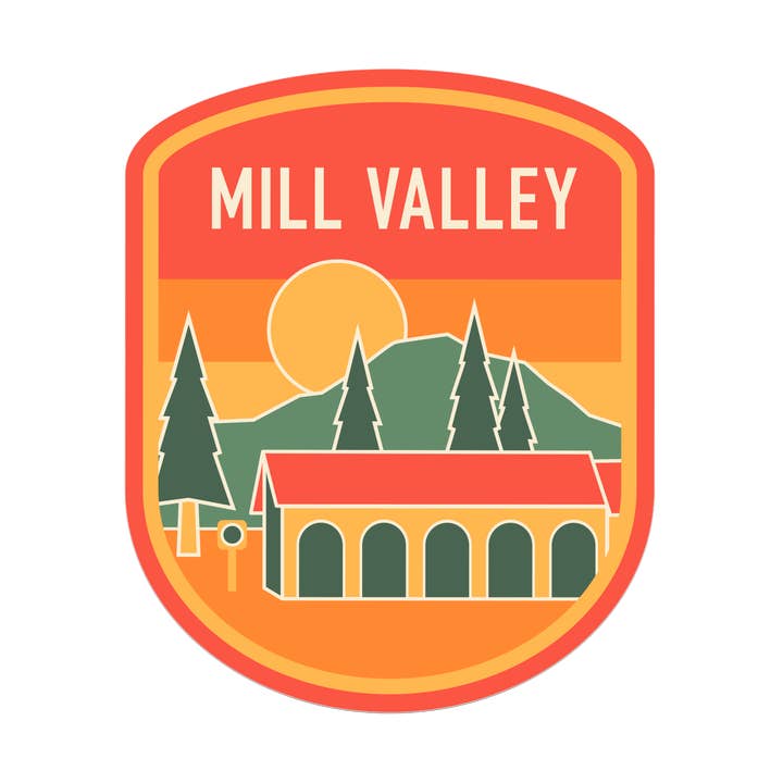 Mill Valley Sticker for wholesale by Sweet Bippy Press