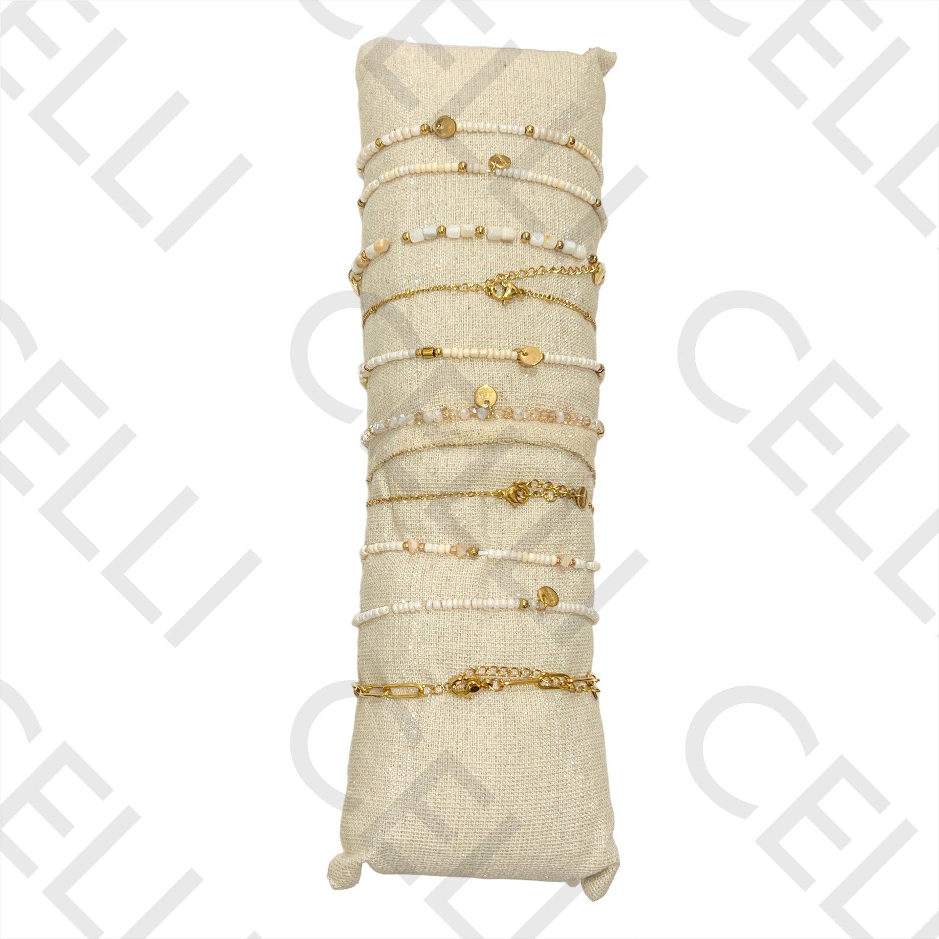 Celli Biju - Wholesale Jewelry Set - Set of Bracelets (10) - beads, natural stones, and steel7