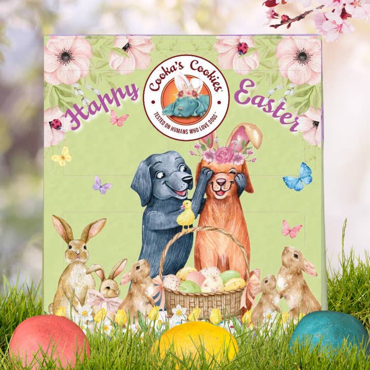 Ostereiersuche - Oster-Countdown-Kalender für Hunde für den Großhandel von Cooka's Cookies