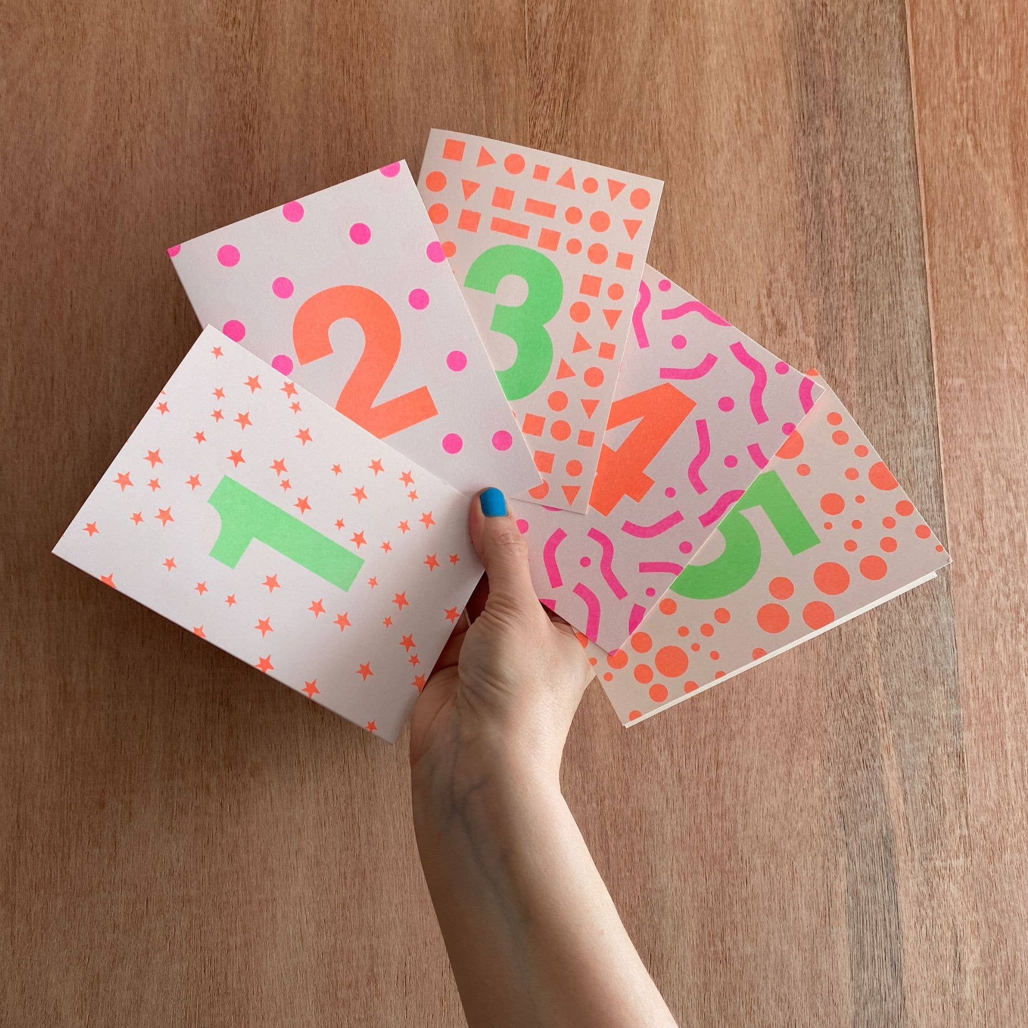 Petra Boase Ltd (US Duties Paid) – wholesale Birthday card – Riso Cards - Pack of 6 - Age 71