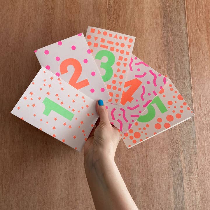 Petra Boase Ltd (US Duties Paid) – wholesale Birthday card – Riso Cards - Pack of 6 - Age 71