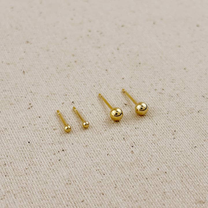 GoldFi - Wholesale Stud/Post Earrings - 18k Gold Filled Ball Stud6