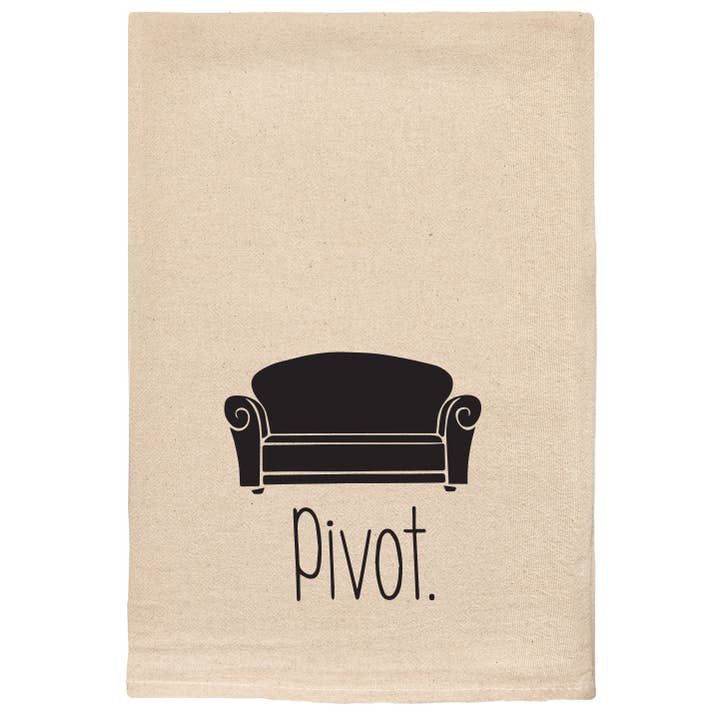 "Pivot" Kitchen Towels with sofa couch from Friends TV Show for wholesale by ellembee gift
