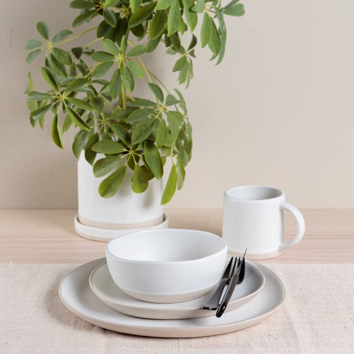 Chickidee - Wholesale Plant Pot - Organics Planter & Tray - Oatmeal