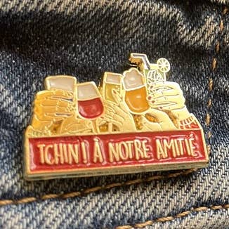 Pin's tchin to our friendship for wholesale by Madame la mouette