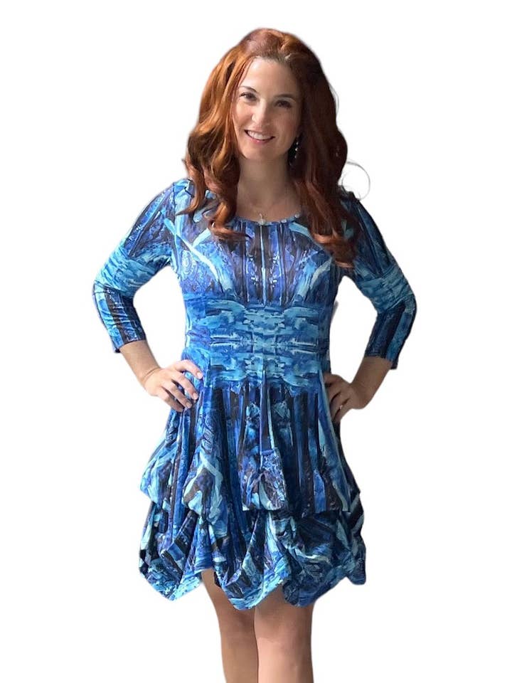 3/4 Sleeve Bubble Dress for wholesale by Atelier Anica