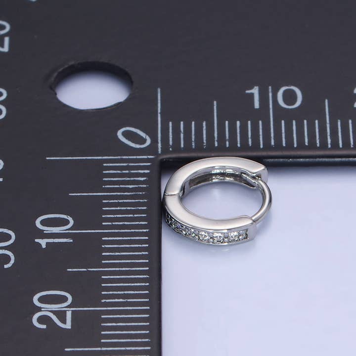 Aim Eternal - Wholesale Huggie Earrings - 14K Gold Filled 10mm CZ Lined Cartilage Huggie Earrings