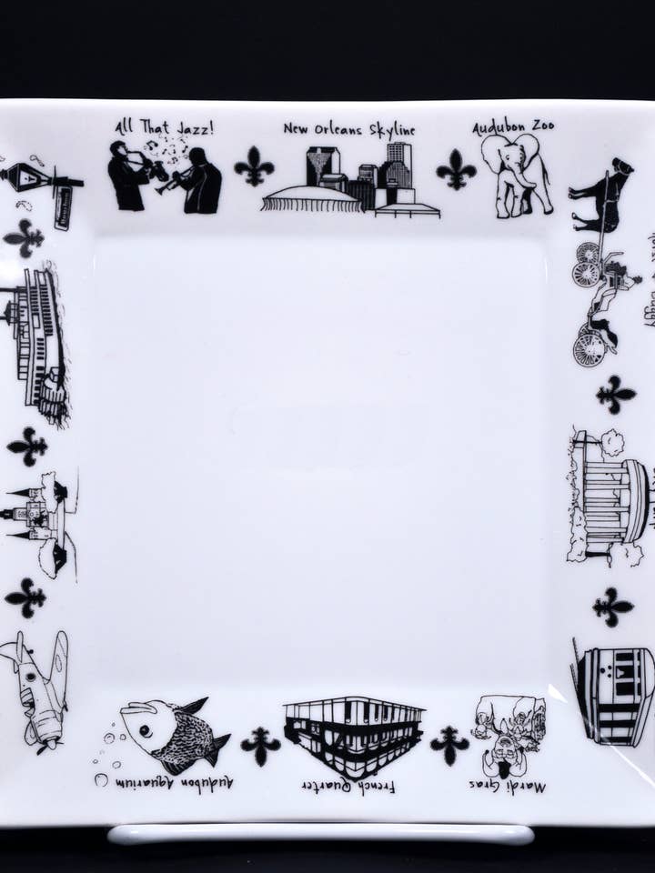 New Orleans Large Square Platter for wholesale by The Dish