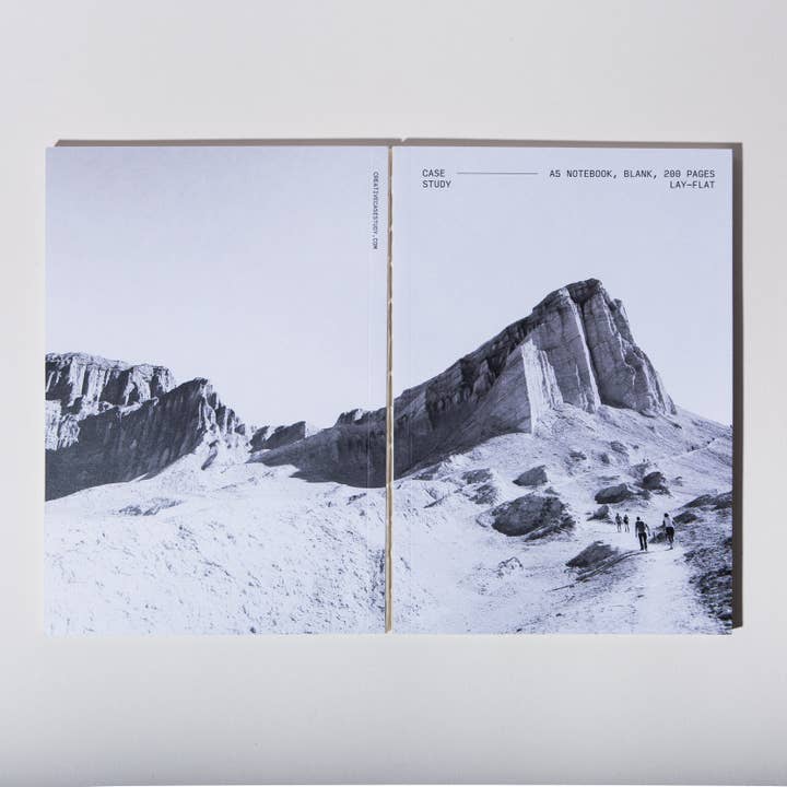 Case Study - Wholesale Notebook - Minimal Layflat Notebook – A5 Blank Journal with Exposed Binding & Photo Cover of the Desert1