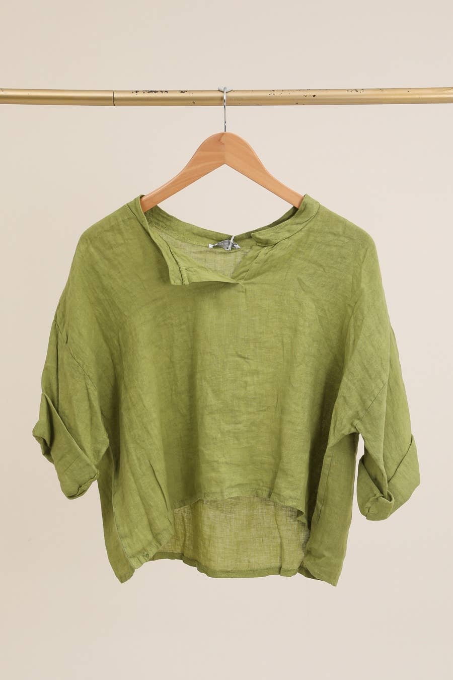 la maison des fibres naturelles - Wholesale Blouse - Dames - Linnen top met v-hals 23100, 100% linnen48