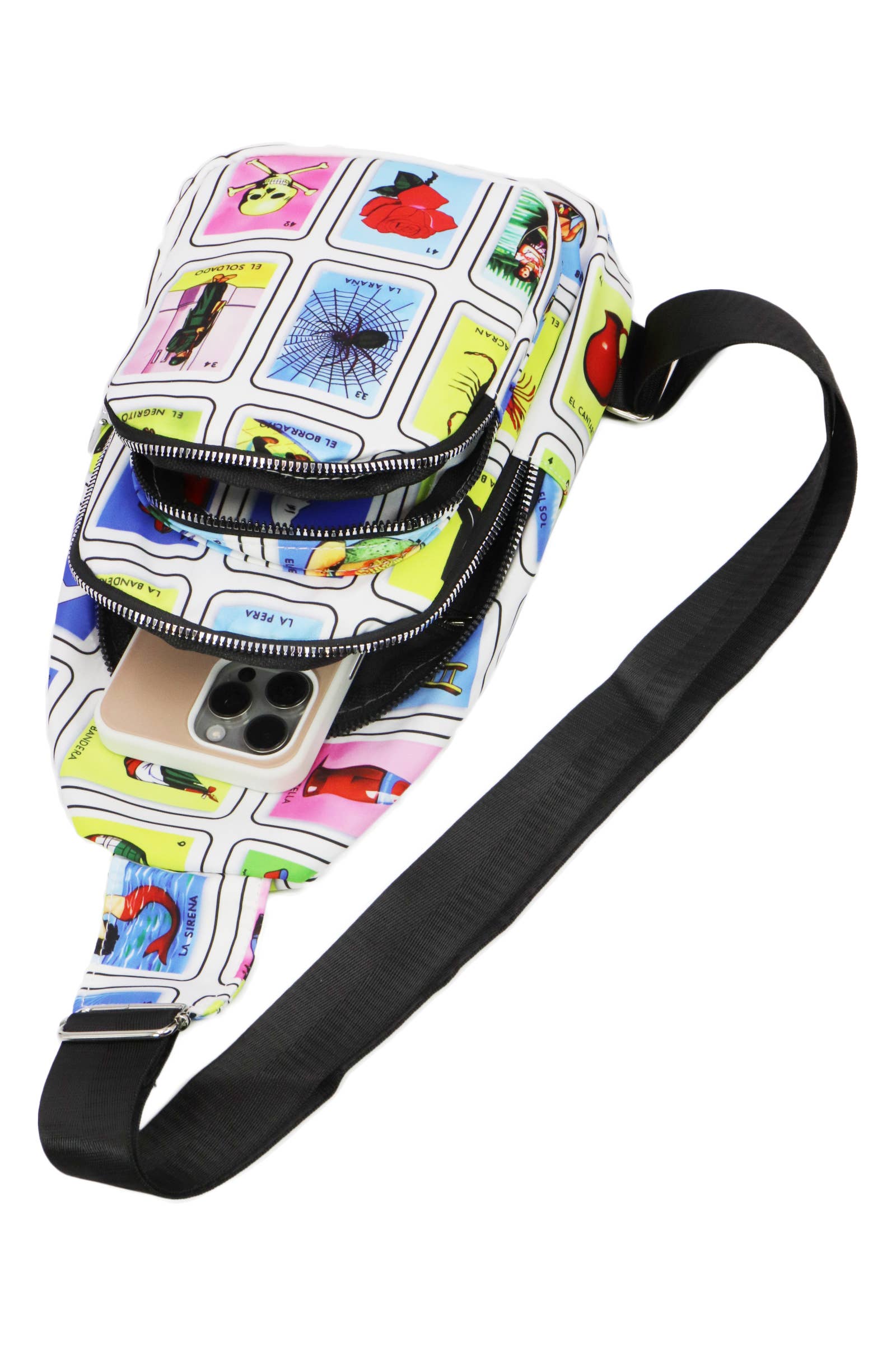 Cap Zone – wholesale Axelremsväska – Unisex – La Loteria Matte Vadderad Axelremsväska3