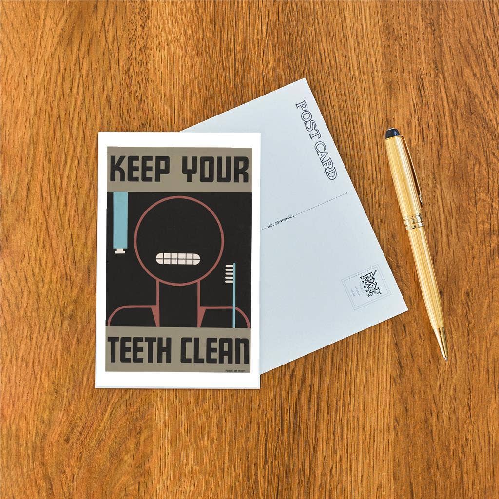 Found Image Press - Wholesale Postcard - Postcard AM-775 Keep Your Teeth Clean1