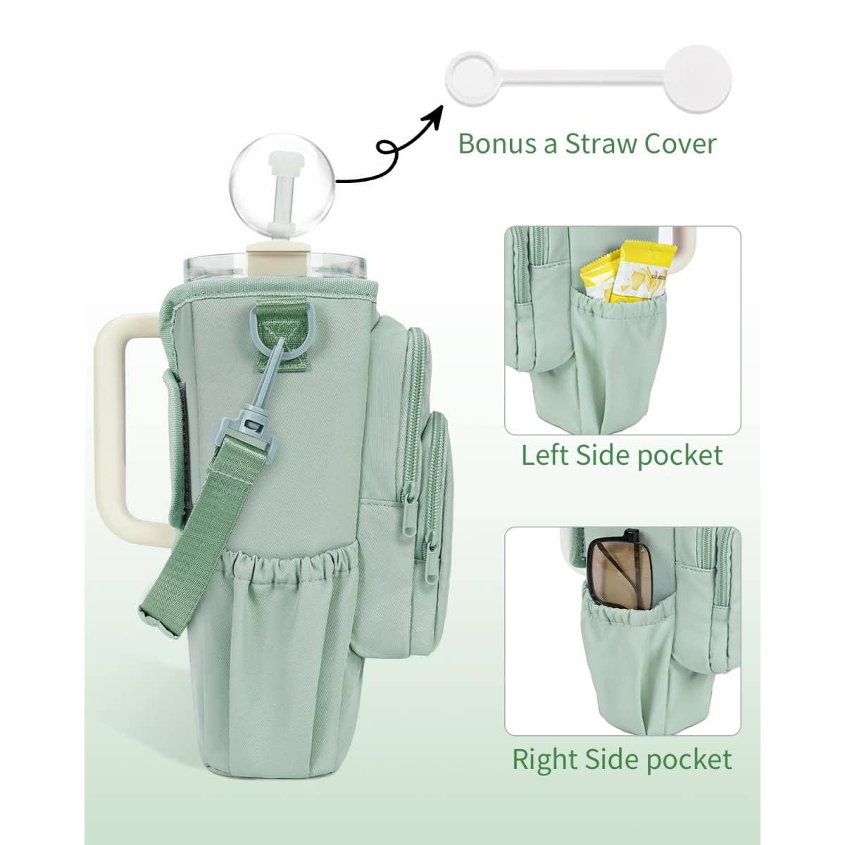 wandf - Wholesale Crossbody Bag - Unisex - Water Bottle Holder Pouch with Phone Pocket Cup Sling Bag11