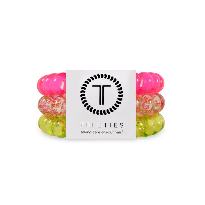 TELETIES - Wholesale Hair Tie - Spiral Hair Coils | Large | Tropical Punch Hair Ties