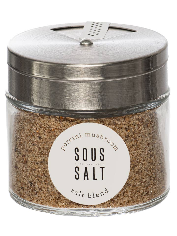 Grey Salt Porcini Mushroom - Salt Shaker for wholesale by Sous Salt