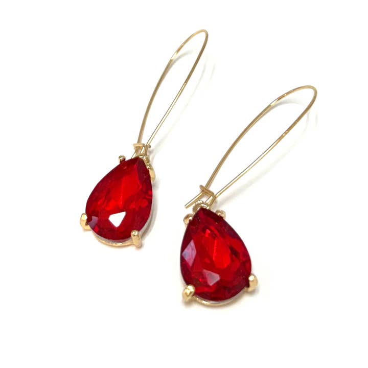 StarryNYC - Wholesale Dangle Earrings - Teardrop Glass Bead 14mm x 18mm w/ Kidney Wire Earrings41