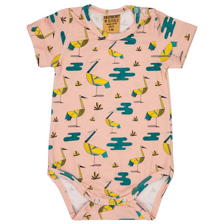 Onesie Short Sleeve Crane Lake for wholesale by Raspberry Republic