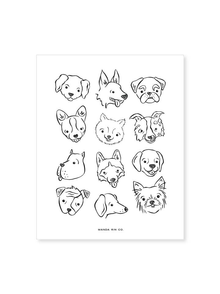 Must Love Dogs Art Print for wholesale by Manda Rin Co.