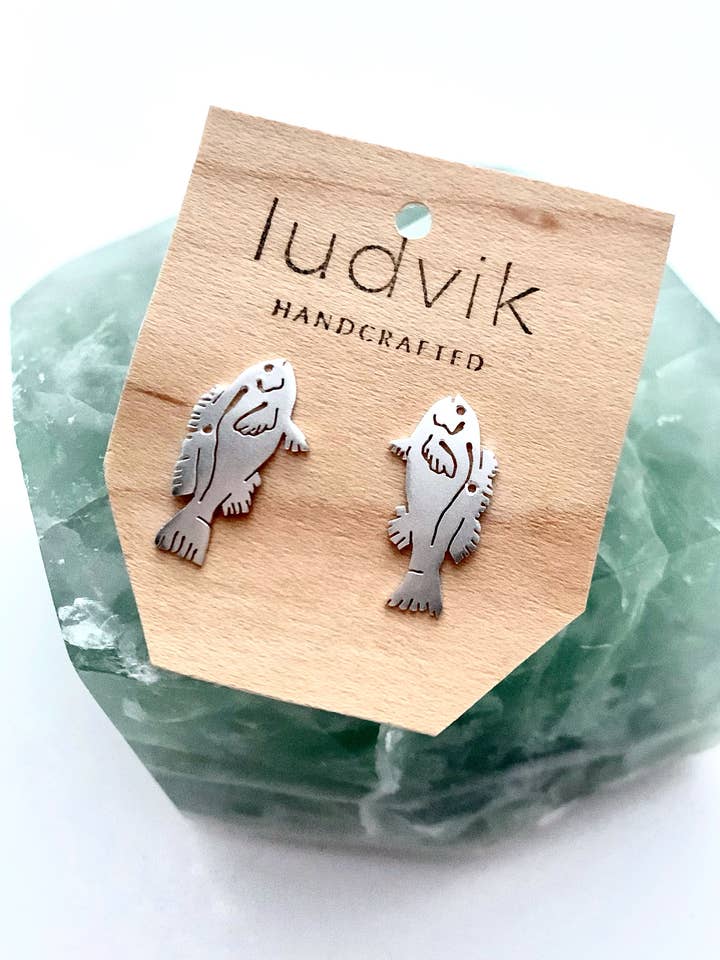 Opaleye Fish Studs for wholesale by Ludvik HandCrafted
