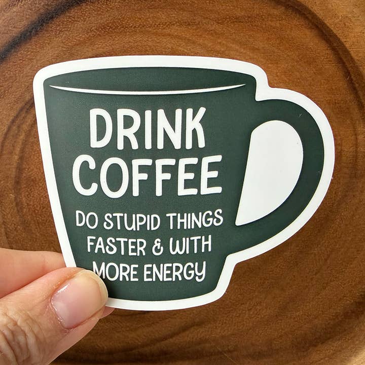 Coffee Shop Merchandise | Drink Coffee | Funny Stickers for wholesale by Missional Merch