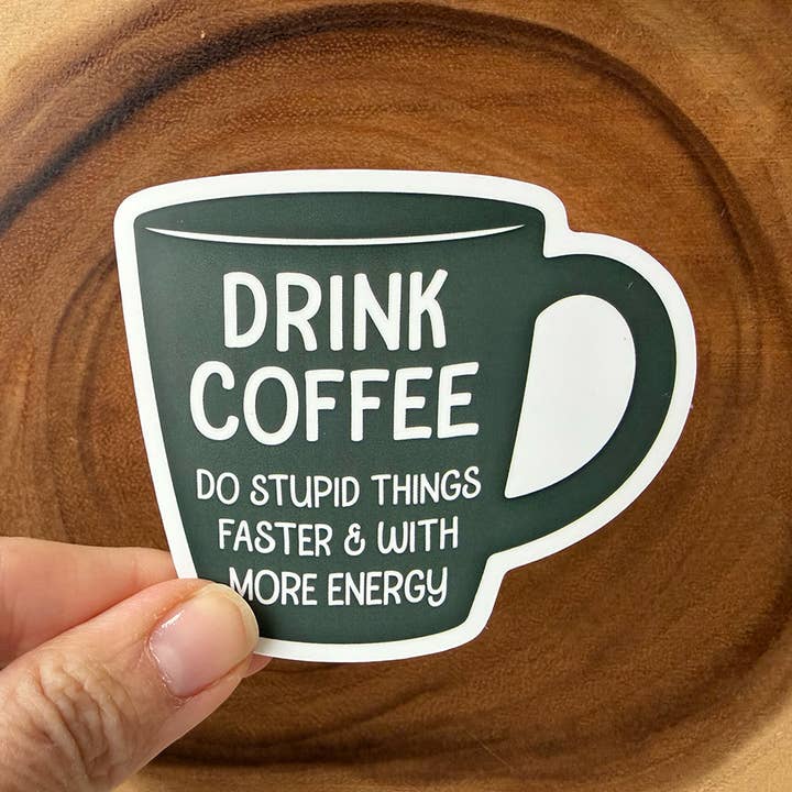 Coffee Shop Merchandise | Drink Coffee | Funny Stickers for wholesale by Missional Merch