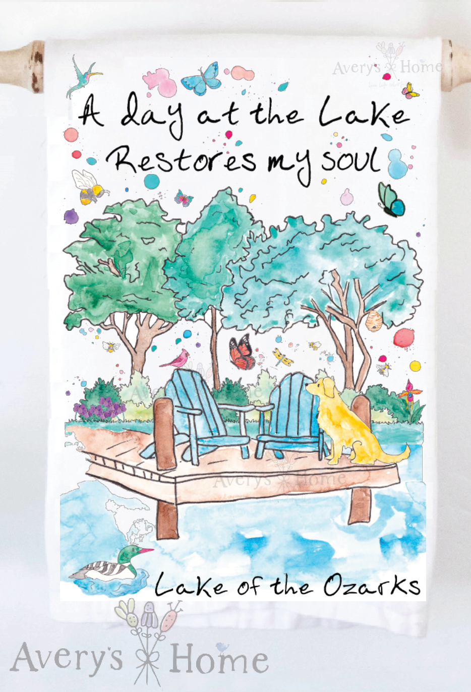 Avery's Home - Wholesale Tea Towel - A Day at the Lake or River Customizable Tea Towel20