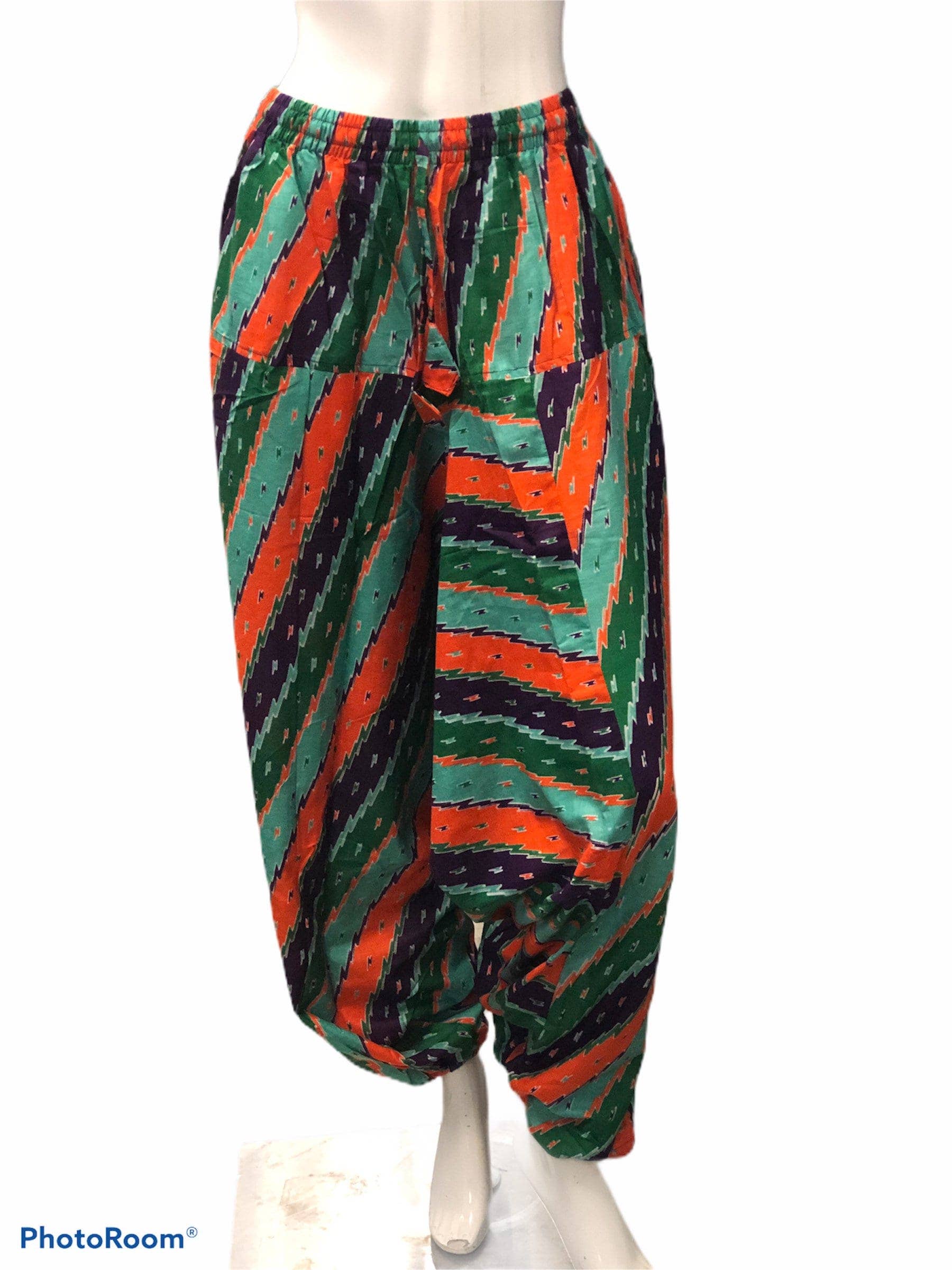 Funky Yak Ltd - Vente Pantalon – femme - Pantalon ample unisexe en coton style harem confortable0